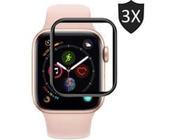 Screenprotector geschikt voor Apple Watch 42mm Series 1/2/3 - PET Folie Full Screen Cover - 3 Stuks