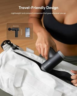 Mini massagepistool - Zwart - Krachtig Massageapparaat met Verwarming - Voor Spierontspanning en Herstel — thumbnail 3