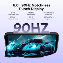 DOOGEE Blade 20X - Robuuste Telefoon - Smartphone - 12 GB RAM+128 ROM（2TB/TF) - 10300mAh/18W - UNISOC T7250 - Android 16 - 6,6-inch HD+ 90Hz - 16MP Camera - IP68 - Vingerafdruk - Triple card slot - Face ID - NFC - GPS - OTG -Zwart — thumbnail 5