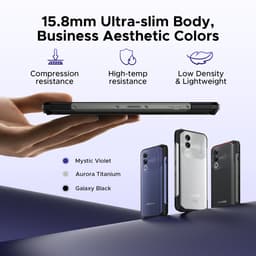 DOOGEE Blade 20X - Robuuste Telefoon - Smartphone - 12 GB RAM+128 ROM（2TB/TF) - 10300mAh/18W - UNISOC T7250 - Android 16 - 6,6-inch HD+ 90Hz - 16MP Camera - IP68 - Vingerafdruk - Triple card slot - Face ID - NFC - GPS - OTG -Zwart — thumbnail 2