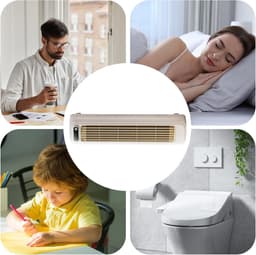 Bladeless Koude Lucht - Torenventilator - Ruimte Koelen - Stille Werking - Compact Ontwerp - Grijs — thumbnail 4
