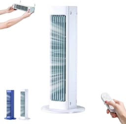 Draagbare Airconditioner - mini airco - luchtkoeler - draagbare airconditioner voor thuis - mini air cooler - mini aircooler met water usb-c - mini aircooler - mobiele airco - Persoonlijke Koeling - Ultra Stil Ontwerp - 32.5 x 7.5 x 7.5CM - Wit — thumbnail 1
