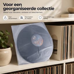 LP Binnenhoezen - 12 Inch Vinyl Hoezen - Antistatisch HDPE - 50 Stuks - 40 Micron - Bescherming tegen Stof en Krassen — thumbnail 5