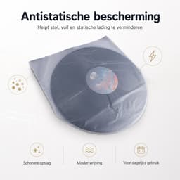 LP Binnenhoezen - 12 Inch Vinyl Hoezen - Antistatisch HDPE - 50 Stuks - 40 Micron - Bescherming tegen Stof en Krassen — thumbnail 3