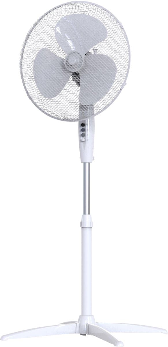 AERVIONA Staande Ventilator 43 cm – 45W – 3 Snelheden – 90° Oscillatie – Verstelbare Hoogte 100-125 cm – Kantelbaar — afbeelding 1
