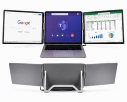 Portable Monitor - Draagbare Monitor 2x 16 Inch - 1920x1200P - One Cable Solution - Tri Screen Laptop scherm Uitbreider - Extra scherm Laptop - Plug and Play — thumbnail 1