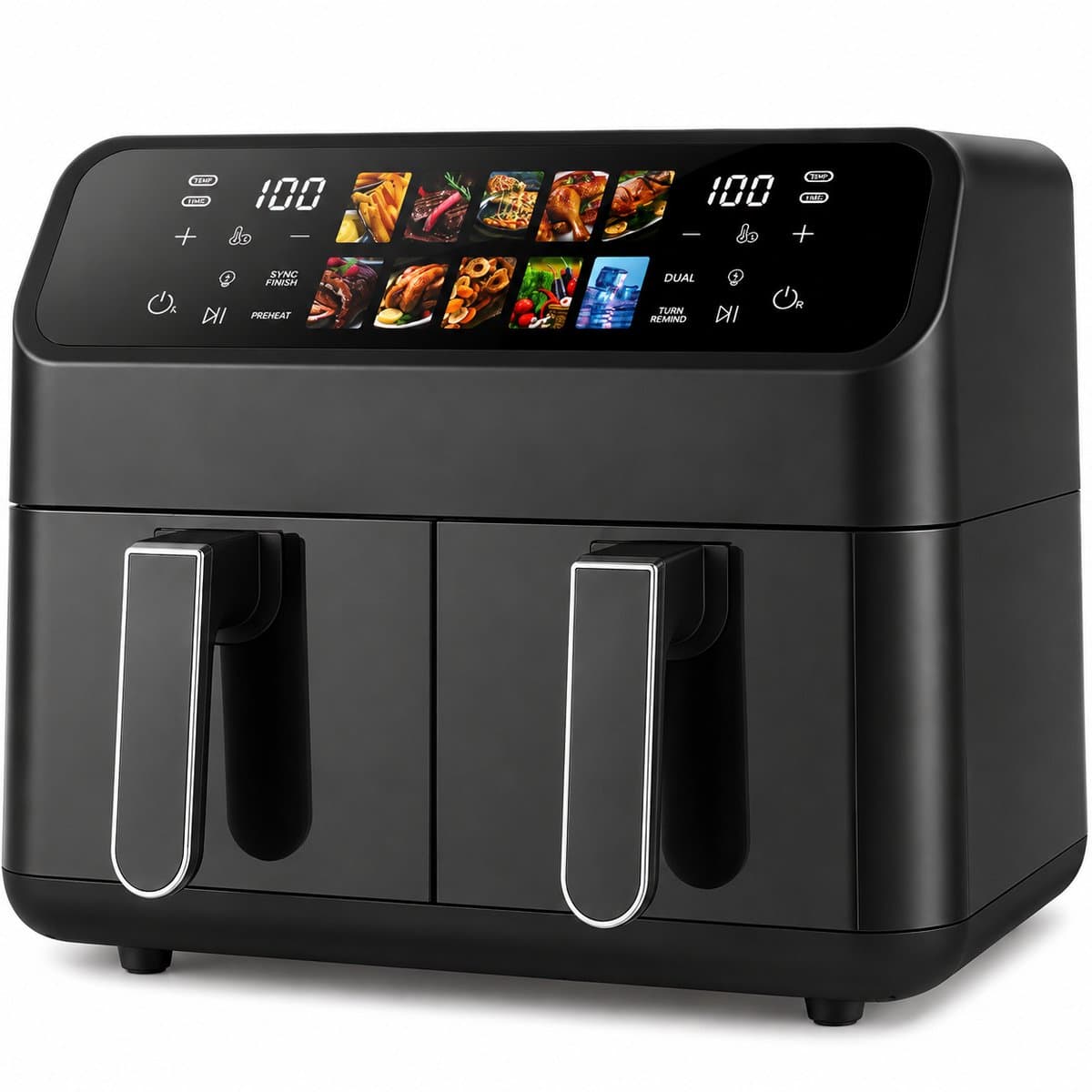 Airfryer Dubbele Mand 10L – 2x 5L Dual Zone – 2000W – 10 Programma’s – LED Touchscreen – Syncfunctie — afbeelding 1