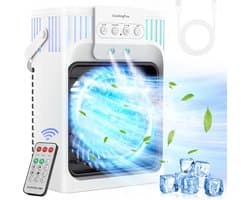 Mobiele Luchtkoeler 5-in-1 – Aircooler – 1200 ml Watertank – Afstandsbediening – 3 Snelheden – Timer — afbeelding 1