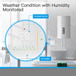 Slimme Thermostaat - WiFi Regelaar - Kamertemperatuur Instellen - Programmeerbare Schema's - 240 Volt - Wit — thumbnail 3