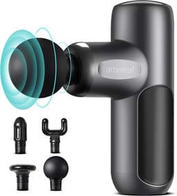 Mini Massage Gun - Spier Massager Percussie - Spierpijn Verlichten - Lichtgewicht Krachtig - 8 uur batterij - Zwart — thumbnail 1