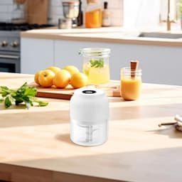 Mini Keukenmachine - Elektrische Hakker - Eten Bereiden - USB Oplaadbaar - 300 ml - Wit — thumbnail 5