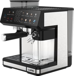 LUND 68501 Premium Pistonmachine met Ingebouwde Bonenmaler – Espressomachine met Automatische Melkopschuimer – 20 Bar – 11 Programma's – Kleuren Touchscreen – RVS — thumbnail 4