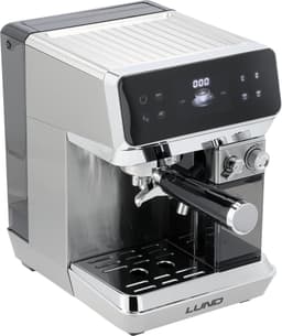 LUND 68503 Premium Pistonmachine – Espressomachine met Automatische Melkopschuimer – 20 Bar – Voor Gemalen Koffie & ESE Pads – 8 Programma's – RVS — thumbnail 3