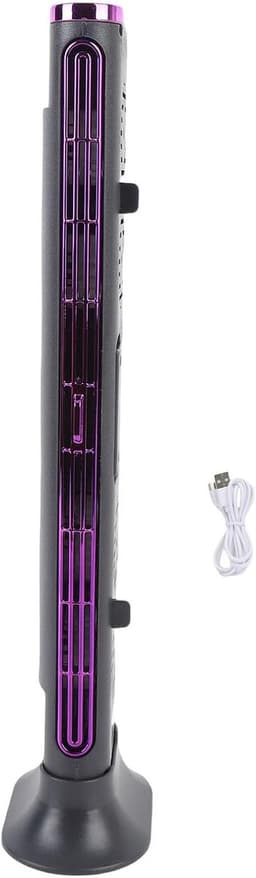 Aircooler - Mobiele Airco - ventilator - luchtkoelers met water - torenventilator stil - ventilator staand - Draagbare Tafelventilator - ventilator toren - Draagbare Airconditioner - 9×9×31.5 cm - Paars — thumbnail 1