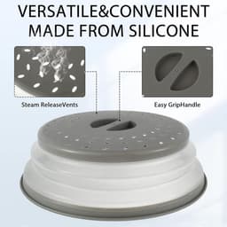 Opvouwbare magnetron deksel, set van 2 magnetronkappen, microgolfovenafdekkingen 27 cm, magnetron afdekkap met haken - ShopVlot — thumbnail 5