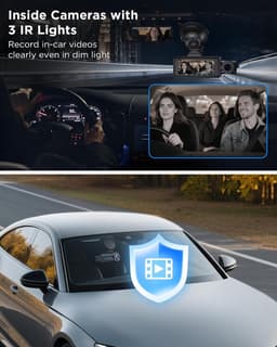 Dashcam Auto - 3 Kanaals Camera - Veilig Rijden Vastleggen - 3 Camera's 4K - 64 GB Kaart - Zwart — thumbnail 4