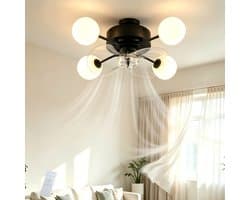 NETTLIFE Plafondventilator met Verlichting G9 - Stil - Met Afstandsbediening - 6 Snelheden - Timer - Voor Keuken & Eetkamer - Zonder Lampen — afbeelding 1