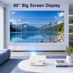 Beamer 4K - 180° Draaibaar - Smart Projector met WiFi 6, Android 11 en Draagbaar Ontwerp — thumbnail 5