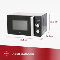 Magnetron Oven - Keukenapparaat - Maaltijden Bereiden - Automatische Ontdooifunctie - 20 Liter - Zwart — thumbnail 2