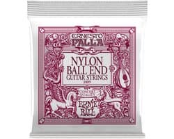 Ernie Ball Ernesto Palla Nylon - Gitaarsnaren - Zwart Nylon - Verguld Metaal met Balletje - Klassieke Gitaar