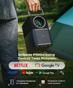Smart Beamer Full HD 1080p met Google TV – 600 ISO Lumen – Autofocus – Dolby Audio – 4K Ondersteuning — thumbnail 4