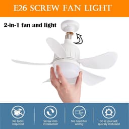 KZQ Plafondventilator - Wit Mat - Incl 15W Lamp - Licht Apart Schakelbaar - Afstandsbediening - Dimbaar - Traploos Instelbare Lichtkleur - Nachtlampje - 3 Snelheden - 1 Stuk — thumbnail 5