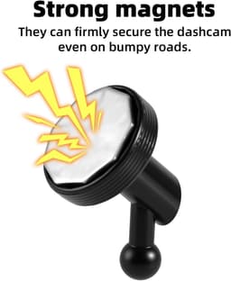 SnelShoppen - Magnetische Houder voor Dashcam met 4 Metaalplaten - Compatibel met Mini 2/65W/66W/67W/55/56/57/45/46/47/Mini 3/Tandem/X110/X210/X310/Sp — thumbnail 2