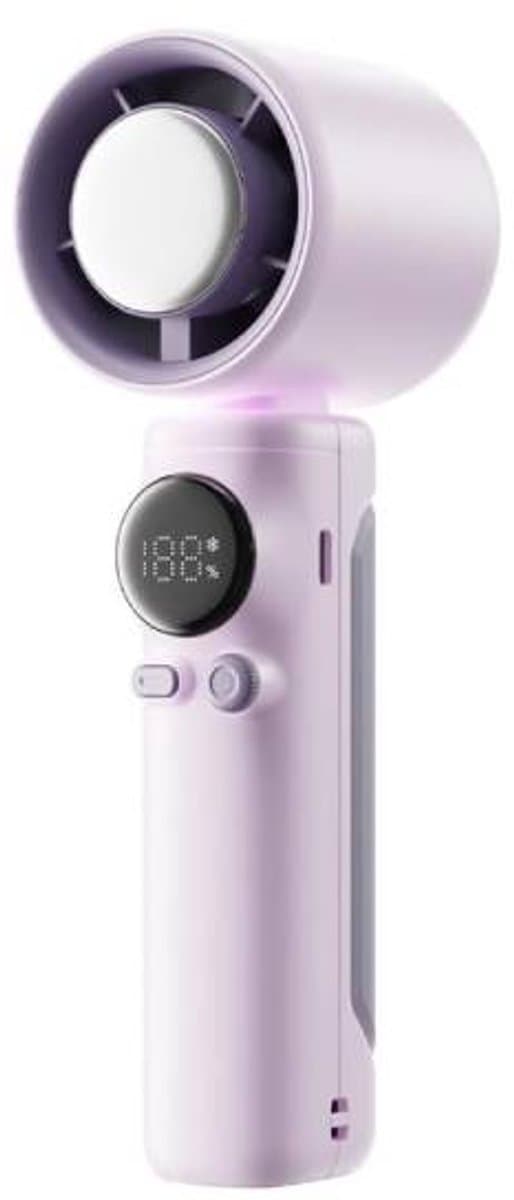 LISM-Draagbare handventilator met turbine en koelfunctie, oplaadbare persoonlijke ventilator met 3600 mAh-batterij, instelbare snelheid van 1 tot 100, ondersteunt opladen via USB-C. — afbeelding 1