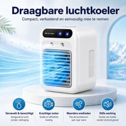 Mini airco - Persoonlijke Luchtkoeler 4-in-1 – Ultrasone Verneveling – 2 Snelheden – Oplaadbaar — thumbnail 4