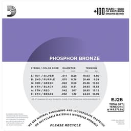 D'Addario EJ26-3D Phosphor Bronze Westernsnaren 3-Pack (11-52) — thumbnail 2