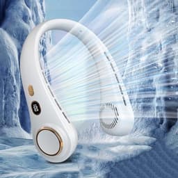 Nekventilator Roze – Draagbare Bladloze Ventilator voor Vrouwen – Handsfree Hals Ventilator met 5 Snelheden en LED Display — thumbnail 5