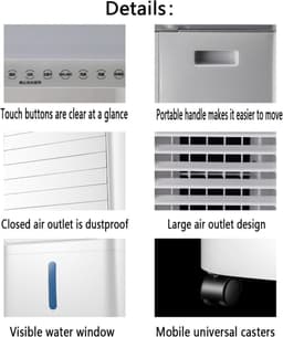 Mobiele Airco 7000 BTU – 4-in-1 Aircooler – Verkoelen Verwarmen – Ontvochtiger – 30 m² — thumbnail 2