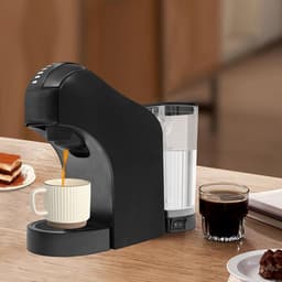 Capsule Koffiezetapparaat - Eenkopsmachine Espresso - Snel Koffie Maken - Hogedrukpomp 20 Bar - Compact 28x11cm - Zwart — thumbnail 2