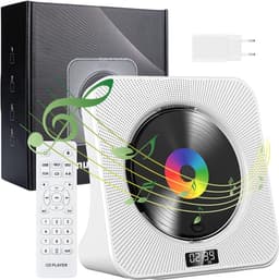 Multifunctionele Bluetooth-cd-speler - CD-speler met FM-radio - 5 Modi: CD, Bluetooth, FM, USB en AUX - Bluetooth-zender en -ontvanger - 2 HiFi-luidsprekers - Slaaptimer van 30–180 Minuten - Voor Thuis, Luisterboeken en Taalstudie — thumbnail 1