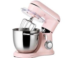 Lìon® Deegmachine - Mixer met Kneedhaak - Kneedmachine - Lichtroze - 22cm x 36cm x 34cm