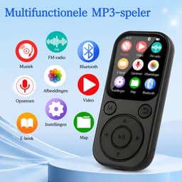 MP3 Speler met Bluetooth 5.3 - 64GB Kaart Inclusief - Uitbreidbaar tot 512GB - FM Radio - Voice Recorder - met Oordopjes — thumbnail 5