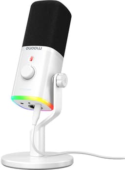 Maono PD100X - Microfoon voor Computer - USB/XLR Microfoon - Streaming - YouTube - Podcasting - Dynamische Microfoon - Plug & Play - Studio Geluidskwaliteit - Wit — thumbnail 1