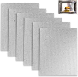 SnelShoppen - 6 Stuks Mica Platen voor Magnetron, 15x12cm Universeel - Super Dikke Warmte Isolerende Vervangplaten, Makkelijk op Maat te Snijden voor — thumbnail 1