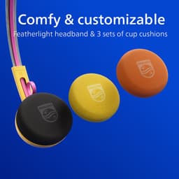 PHILIPS TAMS1YL/00 De Ringo Duo - Draadloze On-Ear Koptelefoon - Bluetooth 6.0 - Tot 26 Uur Batterijduur - USB-C Audio - 40 mm Drivers - Multipoint - Verwisselbare Oorkussens - Geel — thumbnail 3