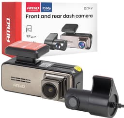 AMiO Dashcam Voor en Achter 4K + 2K WLAN – UHD Dual Camera 3840x2160 2560x1440 WiFi – 512GB Ondersteuning – 3.2” Display G Sensor Parking Mode — thumbnail 1