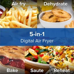 Heteluchtfriteuse - Airfryer Digitale Friteuse - Gezond Koken - 360 Graden Luchtcirculatie - 4.7 Liter - Zwart — thumbnail 3