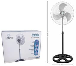 Chelsey-store - Ventilator - Staande Ventilator – Vloer Ventilator - Zwart/Wit - Hoogte tot 124 cm — thumbnail 1