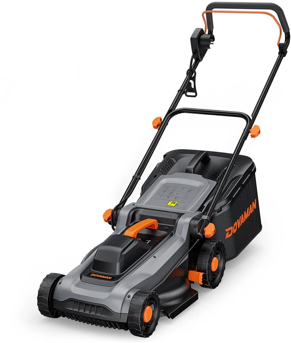 Zerova Elektrische Grasmaaier - Kooimaaier - handgrasmaaier - 40L Grasopvangbak - Opvouwbare Handgreep - 36cm Maaibreedte - Zwart — afbeelding 1