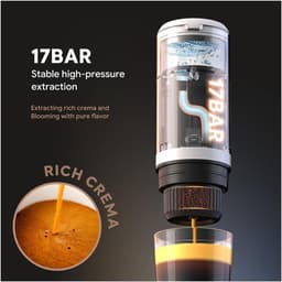 Draagbare Koffiemachine | 3-in-1 Draagbare Espressomachine For Gemalen Koffie En Capsules | Geschikt For Auto, Thuis En Op De Camping Handmatige Koffiezetapparaa — thumbnail 2