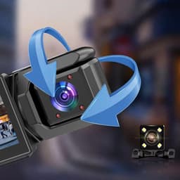 Autodashcam - Driekanaals autodashcam - Met zwaartekrachtsensor - 1080p HD - Nachtzicht - Ingebouwde 180mAh-batterij - WiFi-ondersteuning - Loopopname — thumbnail 3