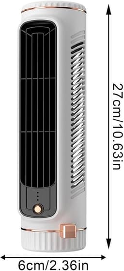 Mini torenventilator - Tafelventilator - Circulatieventilator - Drie windsnelheden - Geschikt voor slaapkamers, keukens en badkamers - Lichtgroen — thumbnail 5