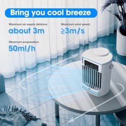 Draagbare airco/koeler met 3 snelheden – stil en veelzijdig inzetbaar voor camper, auto, kantoor, slaapkamer of buitengebruik — thumbnail 4