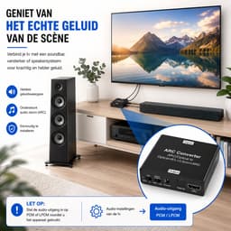 HDMI ARC Audio Extractor – 192kHz DAC Audio Converter – HDMI ARC naar Optisch Toslink, RCA L/R & 3,5mm AUX – CEC – Zwart — thumbnail 5