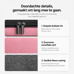 Sounix Koptelefoon Hoes - Harde Beschermcase voor JBL, Sony & Bose Koptelefoons - Waterafstotende Opberghoes met Draagband - Roze — thumbnail 4