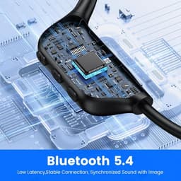 Namajunas - Bottransductie Open ear sporthoofdtelefoon - IPX8 Waterdicht Oortjes - 32 GB geheugen - Bone conduction headphone - Oordopjes draadloos - Sport Oordopjes - Zwart - voor sport, geschikt voor hardlopen, fietsen en zwemmen — thumbnail 3
